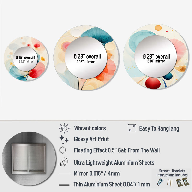 Travell Metal Round Mirror