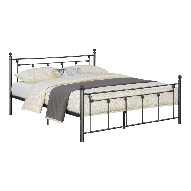 Lit plateforme Angela, Gunmetal, Double