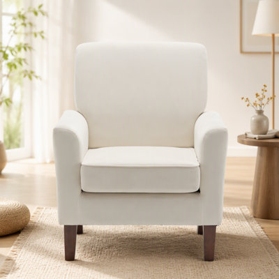 Fauteuil rembourré, fauteuil d'appoint avec structure en bois