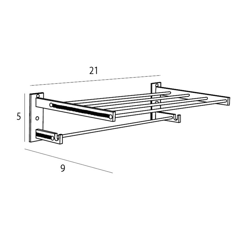 Porte-serviettes mural Zenor, Chrome / or