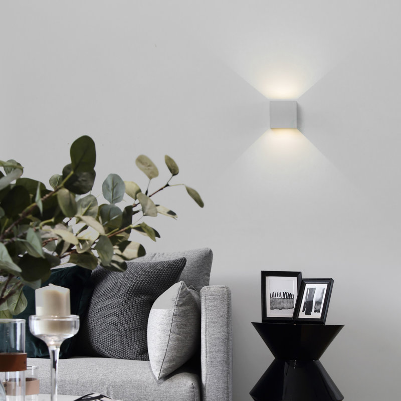 Lampe murale moderne en aluminium imperméable 10 watts blanc froid 4000k, 4000k, Blanc