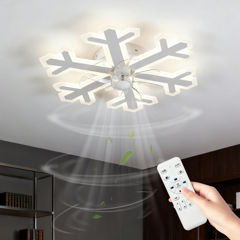 Ventilateur de plafond encastré à DEL 23,23 po à intensité variable avec télécommande