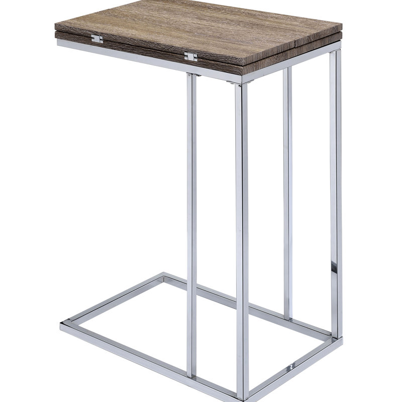 Chic Weathered Oak & Table - Expandable Surface, Contemporary Style Side With Surface Area And Function