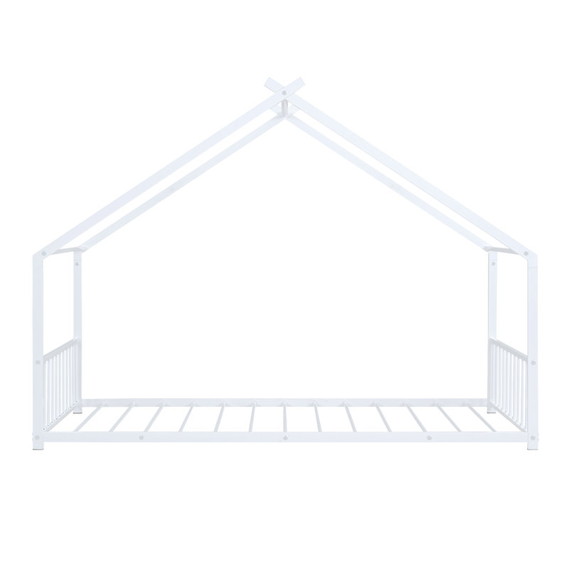 Tomita Metal House Bed, White, Twin