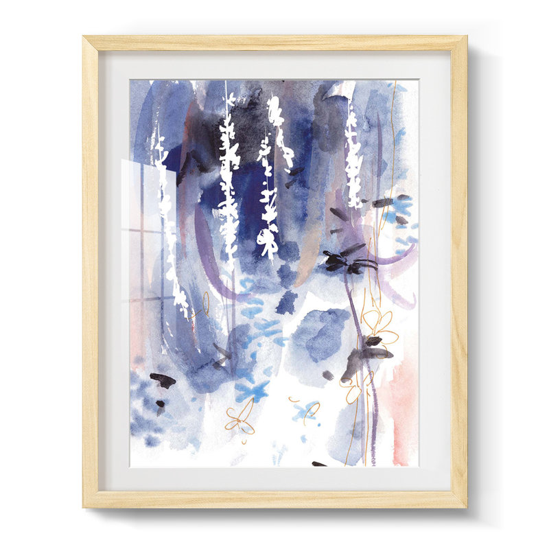 Late Night Breeze II - Matted and Framed Under Acrylic Glass, Large Living Room Wall Art, 25.5" H x 17.5" W, Natural