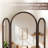 66.5 in. W x 71 in. H Arched Wooden 3-Panel Framed Floor Mirror Standing Mirror