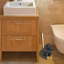 Porte-brosse de toilette rustique en résine