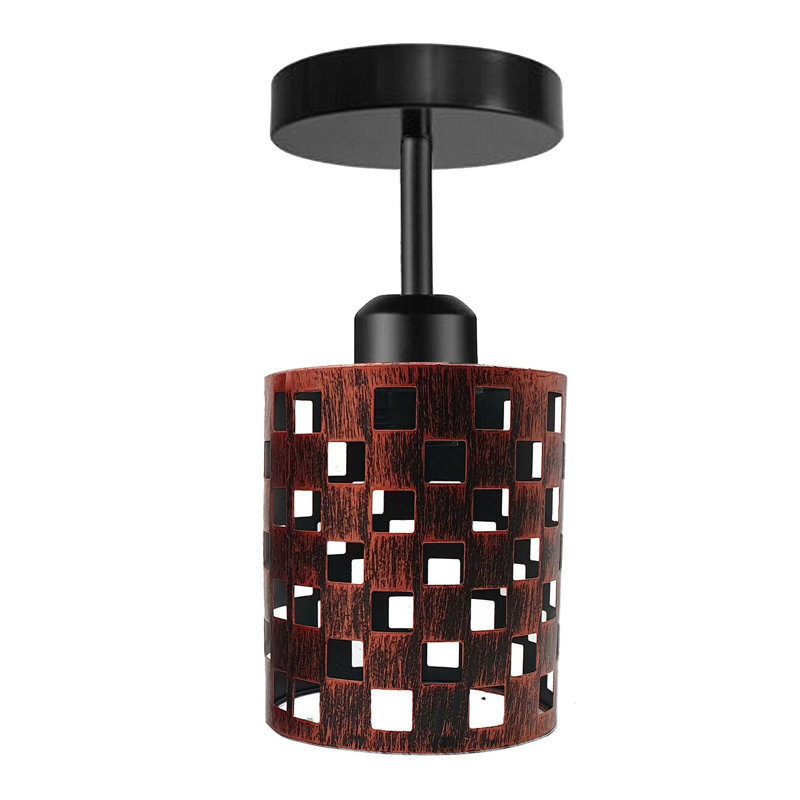 Chartier Semi Flush Mount, Rustic Red