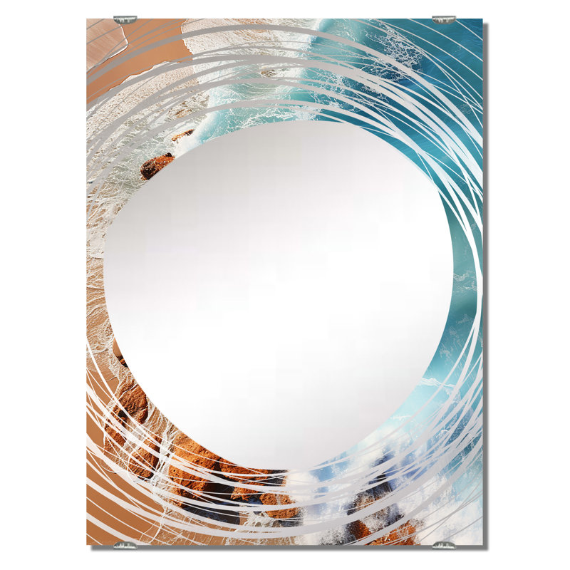 Laurenard - Miroir mural décoratif bord de mer MIR139344, 32 po x 24 po