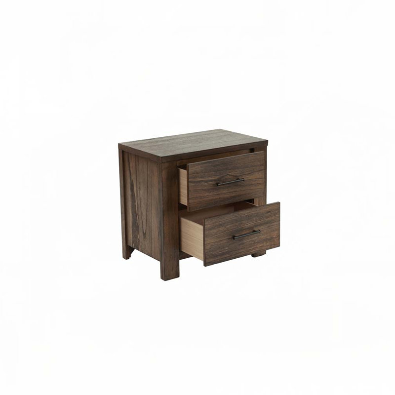 Table de chevet en bois avec 2 tiroirs