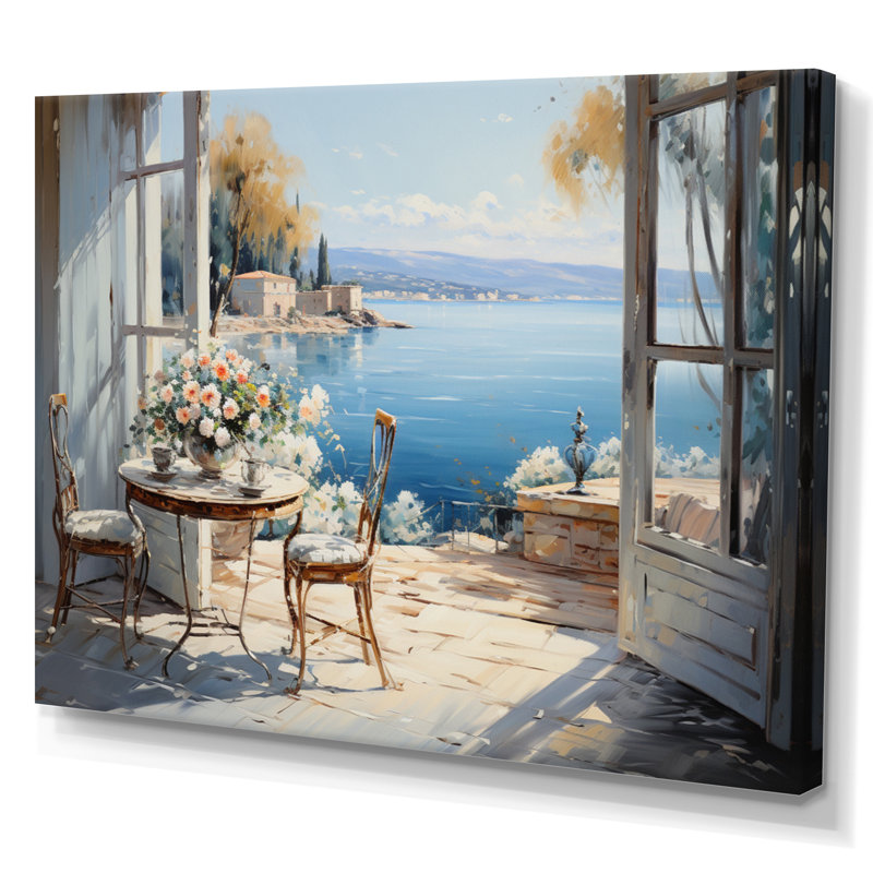 Décoration murale Aliviana French Coastal à Cannes II - France, H 24 po x l 32 po x P 1 po, Toile tendue