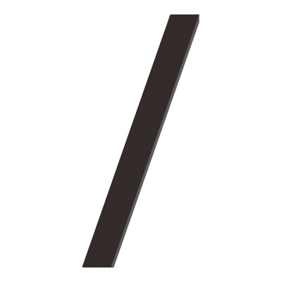 6'' Black Modern Floating Acrylic House Numbers