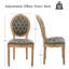 Chaises d'appoint de salle à manger rembourrées, vert pin-1424691349