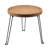 Round Wood And Rattan Side Table, Foldable Table With Metal Tripod, Rattan Round Tray Top, Boho Style, Chic Coffee Table, Foldable Side Table