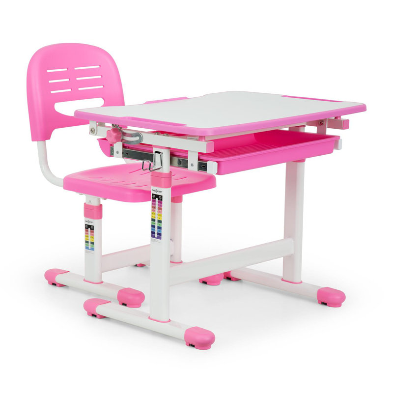 66cm Writing Desk Chair Set, Pink