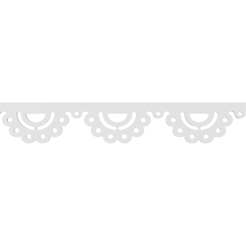 Garniture de sol en PVC de qualité architecturale H 8 po x P 5/8 po x L 48 po Paityn, H 8 po x L 48 po x P 0,63 po