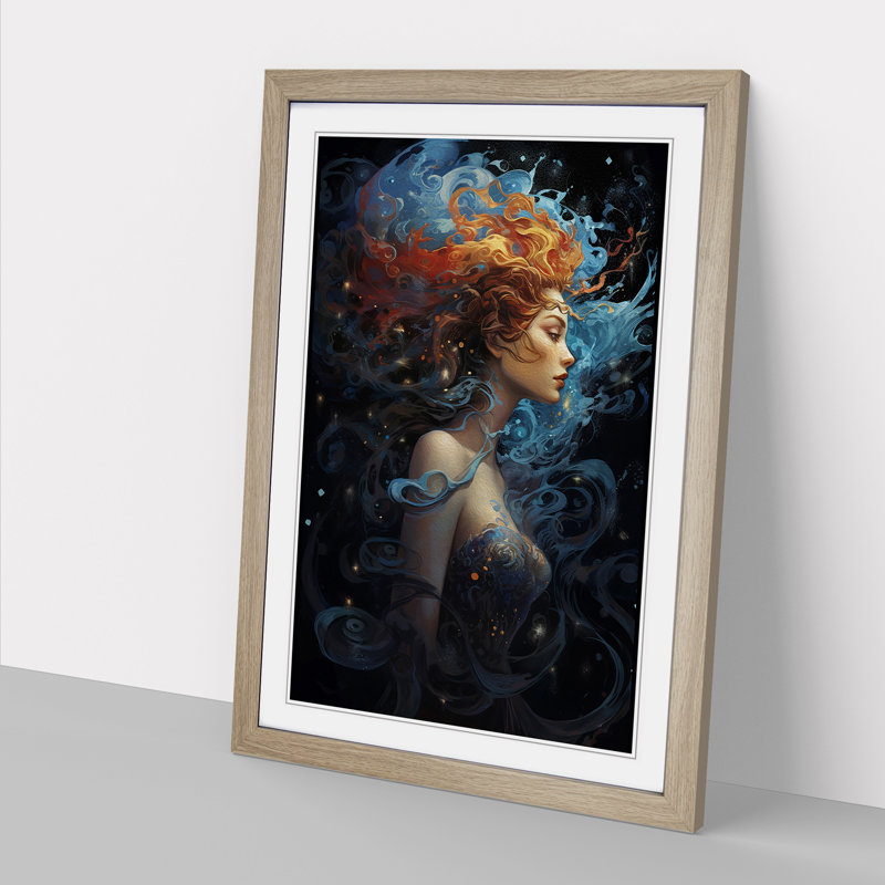 Single Picture Frame Print on Wood, Oak Framed, 64cm H x 46cm W
