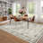 Vintage Floral Rug Washable Rug for Living Room, Retro Oriental Carpet, Soft Low Pile Non Shedding Floor Covering, Foldable Thin Non Shedding Indoor Mat for Bedrooms, Nurseries-206270396