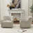 Fae 32.5" Wide Chenille Upholstered Swivel Accent Armchair-88624909