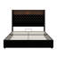 Lit pour grand lit avec port USB et veilleuse, lit plateforme à oreilles avec tablette de tête de lit, lit moelleux capitonné en velours-288760525-288760527