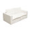 Ivy 2-Piece Modular Sofa In White Faux Shearling W/ Feather Down Seating