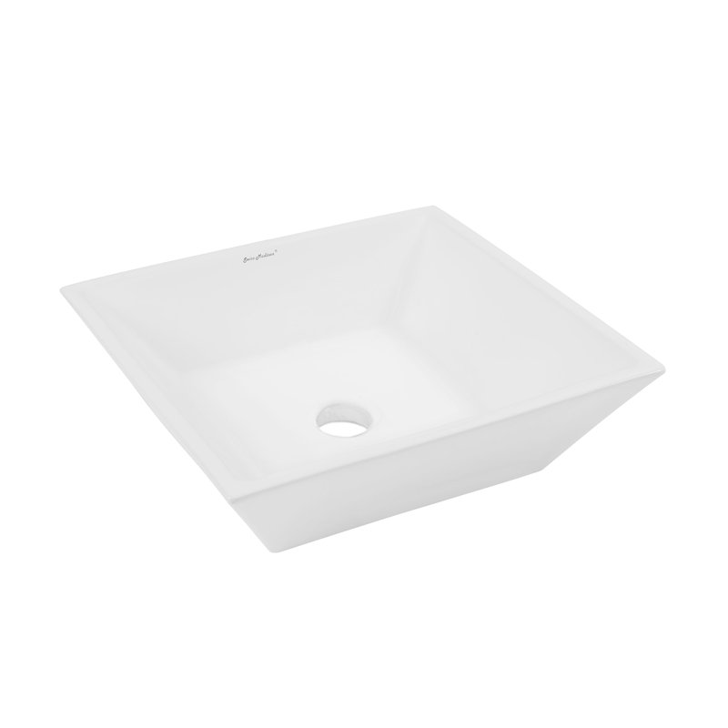 Lavabo vasque carré en céramique St. Tropez