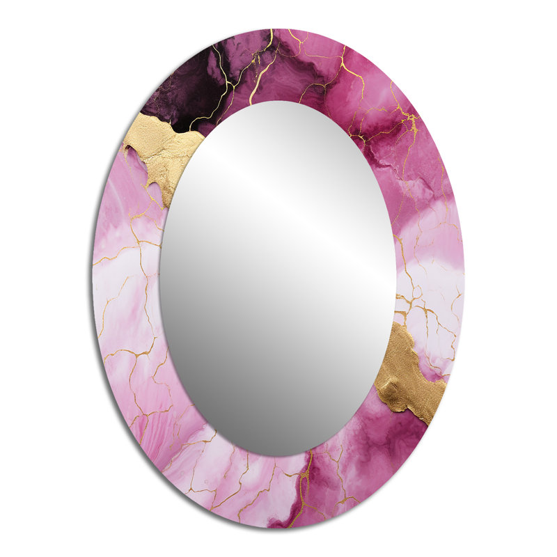 Miroir mural rose et doré Essence IV - Rose, 40 po x 30 po