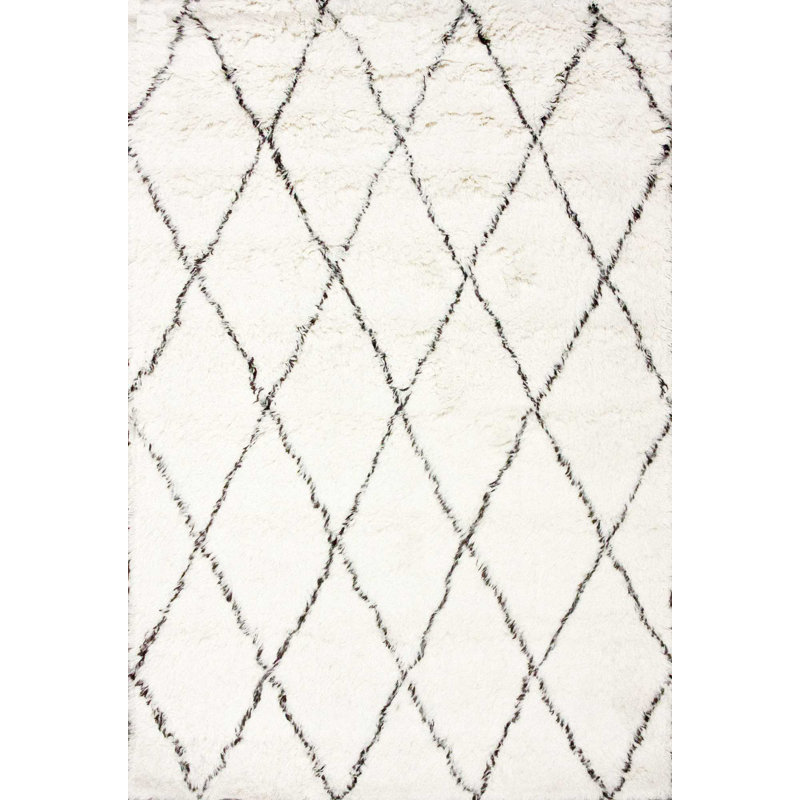 Marrakech Hand Made Ivory Area Rug, Rectangle 8' x 10'