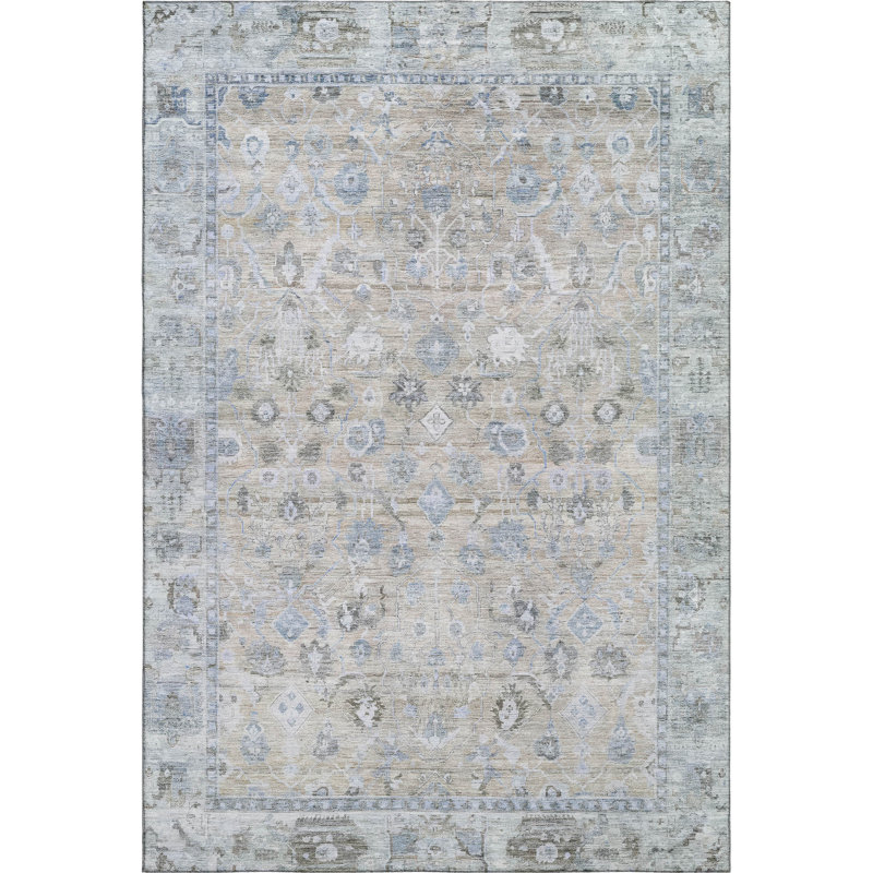 Premium Machine Washable Maag AMF1772 Global Rug, Rectangle 10' x 14'