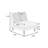 6Pcs Modular In Mineral Color, 4X One Arm Chairs, 1X Armless Chair, , Contemporary Living Room Element Classic Decoration-2099030720