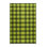 Machine Washable Checkered Green Area Rug