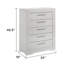 Commode 5 tiroirs en bois blanc Blanca