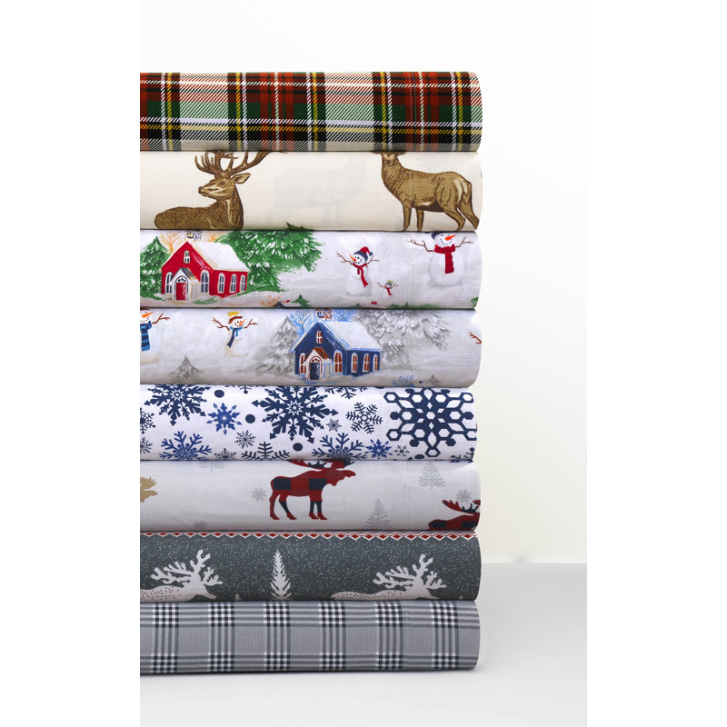 Savannah Plaid Twin Cotton Flannel Deep Pocket Sheet Set