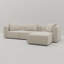 Ensemble de canapé modulaire Zola, en forme de L, crème Zola-195863588