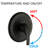 Wall Mounted Shower Tub - Matte Black. High Dual Faucet With Valve. 7 Spray Modes Head & Hand Included. All Metal. 1.8 Gpm Flow Rate. 59" Hose Length. 1/2" Connection Black Faucet. Patterns Shower.-117060427