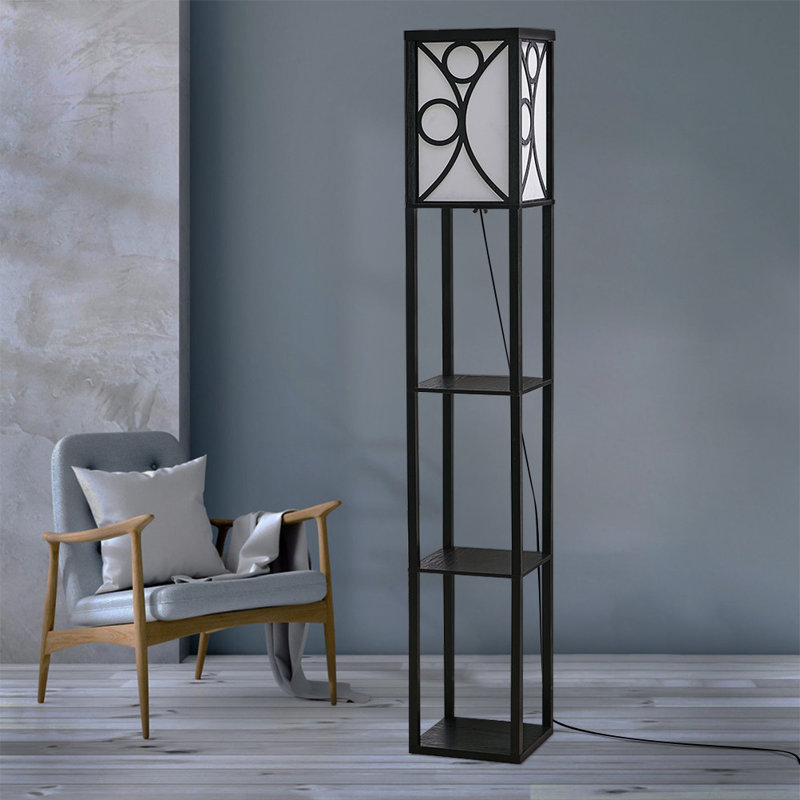 160cm Black Column Floor Lamp