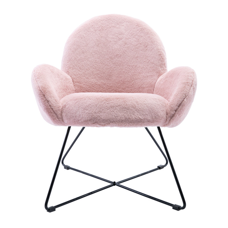Kosmoski Upholstered Slipper Chair, Pink