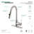 Kingston Brass Continental Single-Handle Pull-Down Kitchen Faucet-29272802