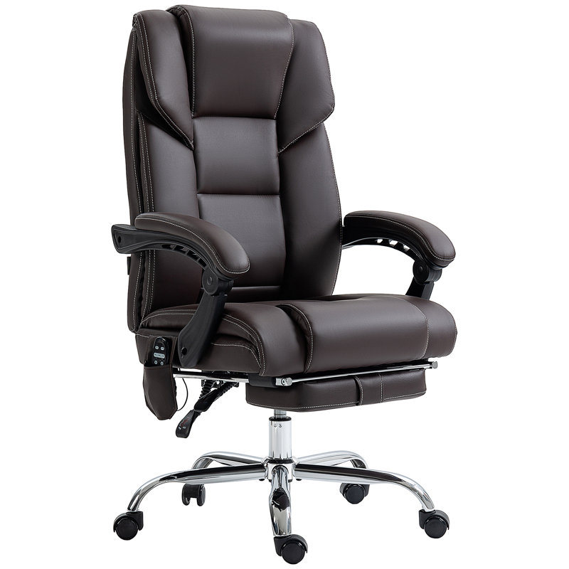 Vinsetto Massage Office Chair With 6 Vibration Points, Brown