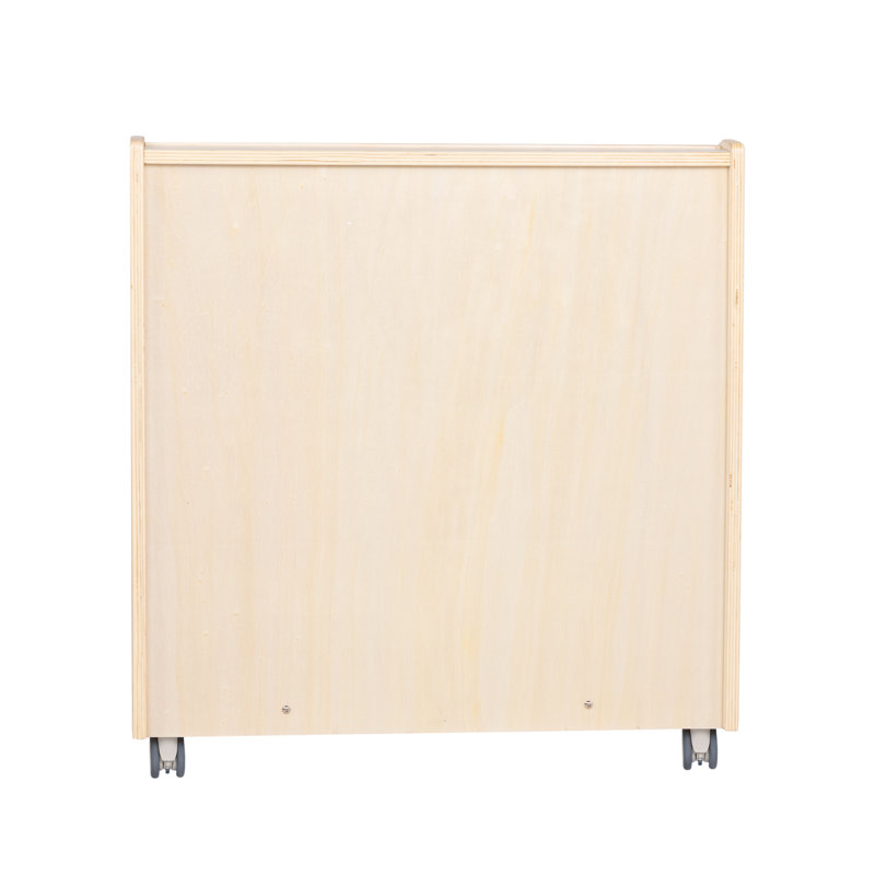 Angeles Birch Mobile 4-Shelf Book Display with Storage