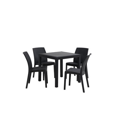 Tavolo Quadrato DALLAS Anthracite