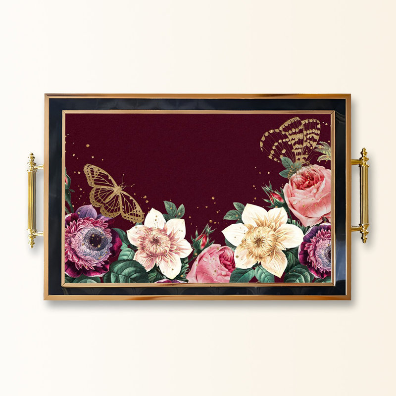 Elegant Glass Tray, 19.7 x 11.4 x 1.4 inches | 100% Durable Glass Construction | Easy to Clean with Damp Cloth | Ideal for Serving, Decorative Display, and Organizing | Stylish Addition to Home Décor