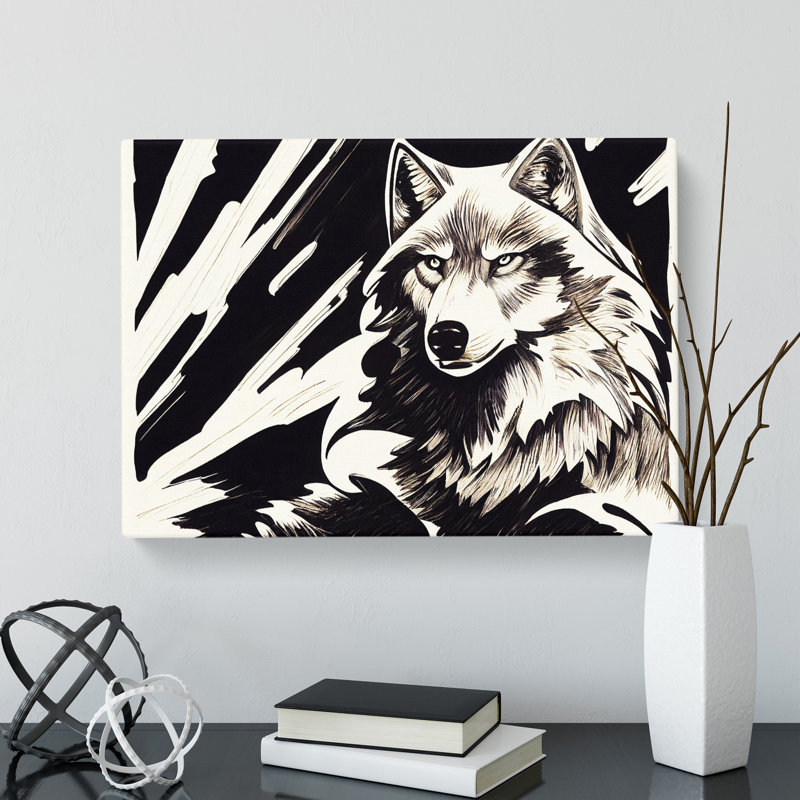 Wolf Art - Wrapped Canvas, 50cm H x 76cm W x 3cm D