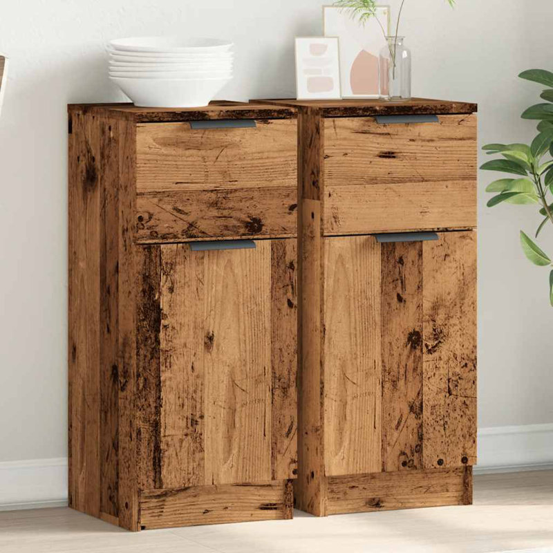 Steffanie Square Accent Cabinet, Old Wood