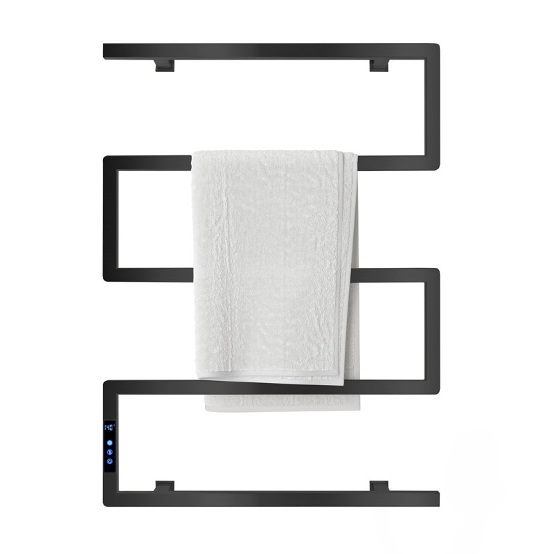 Chauffe-serviettes électrique noir mat Voltaire, Noir mat
