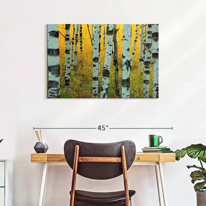 Harnek Abstract Aspen Tree, 24" H x 36" W