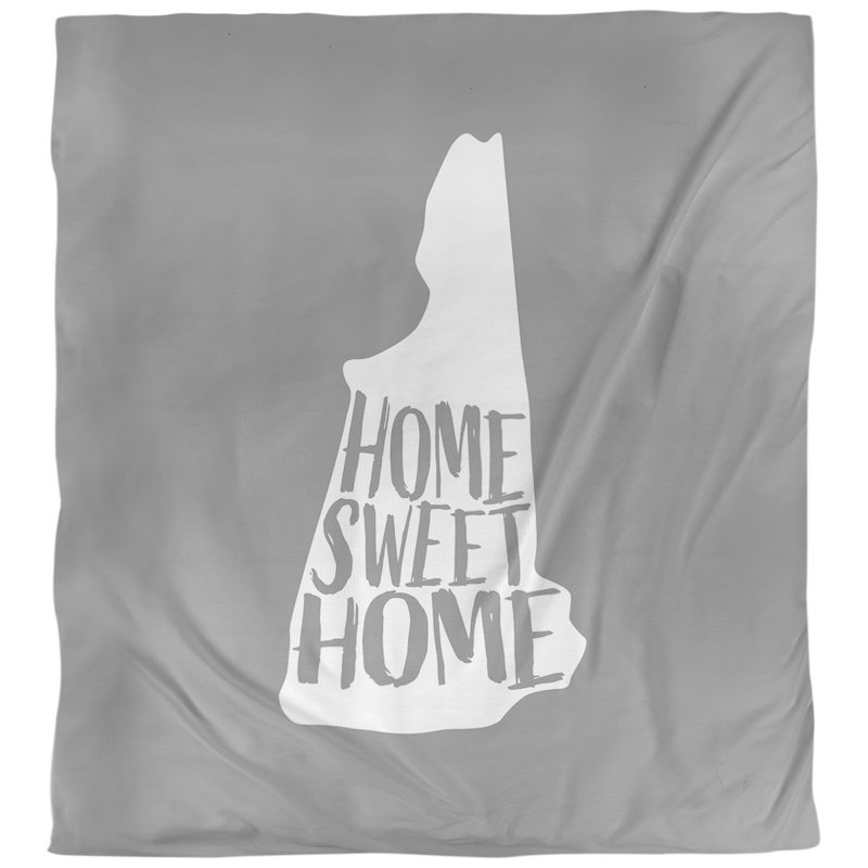 Housse de couette home new hampshire, Microfibre, Housse de couette pour grand lit, Gris