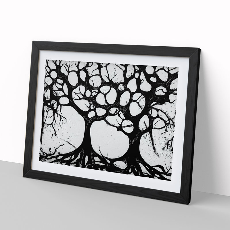 Cosmopolitan Trees - Framed Print, Black, 46cm H x 64cm W x 2cm D