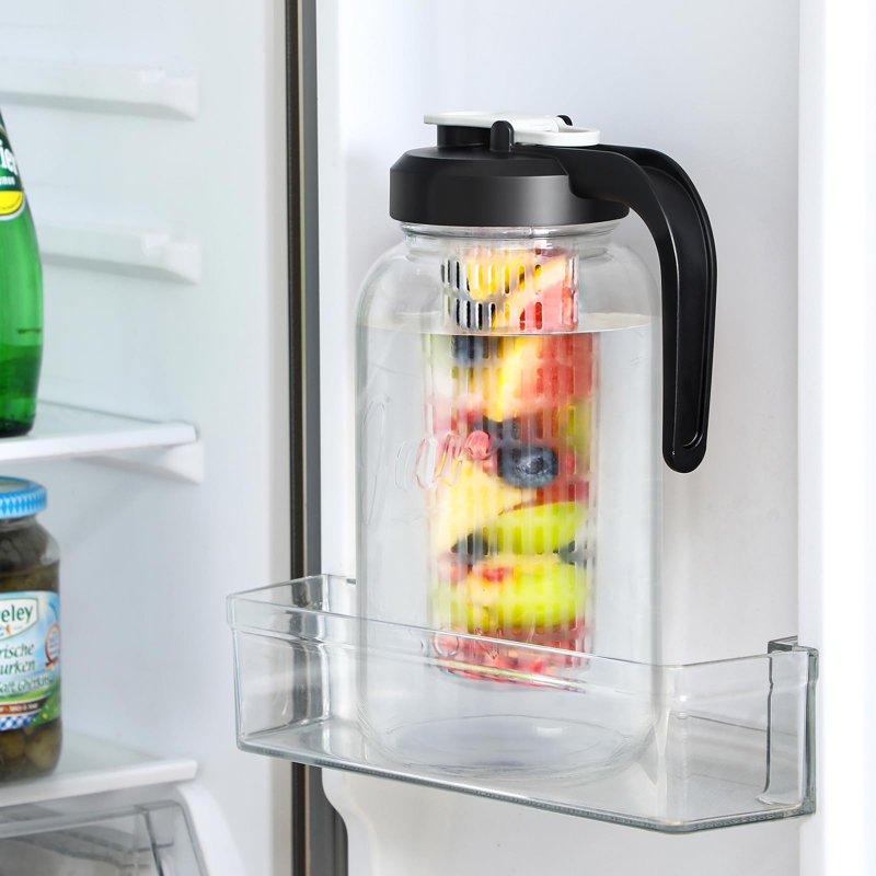 Pichet à infusion de fruits robuste en pot Mason
