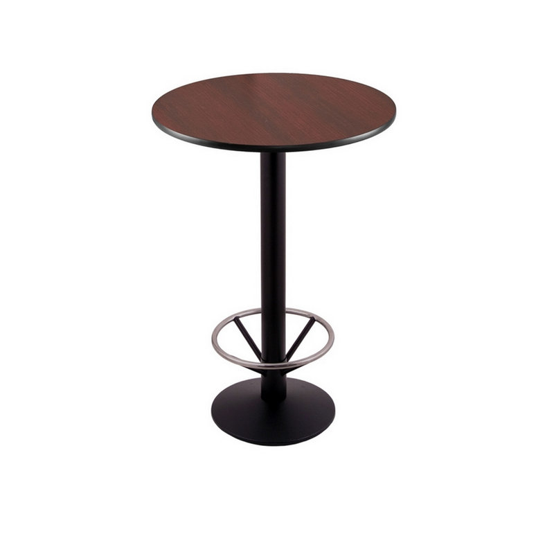 Pedestal Table with Foot Ring, 24" L x 24" W, Counter Height (36" Height)